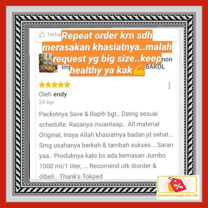 

De5Ewtr- Jus Herbal Bawang Putih+Jahe+Lemon Import+Cuka Apel+Madu Herbakol D56Ey67-