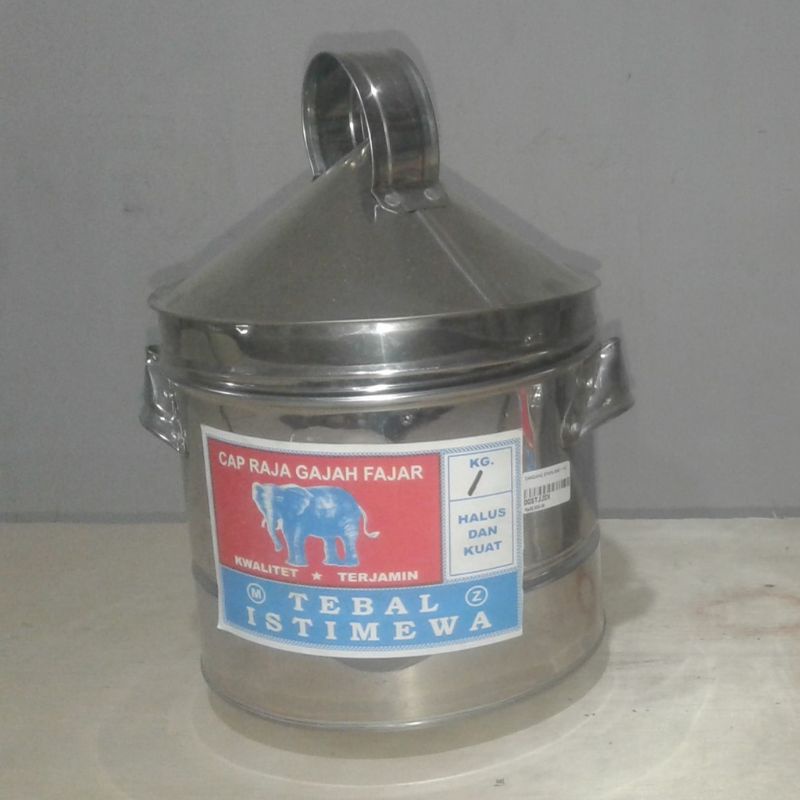 dandang stainlis panci kukus stainlis sabluk 1.5 kg dan 2 kg