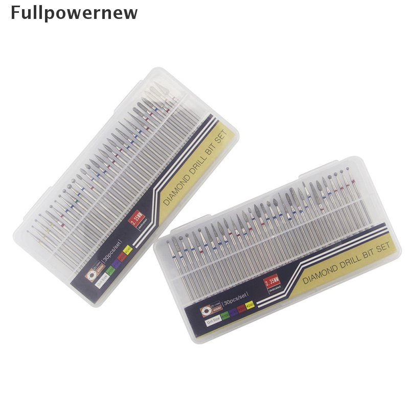 (FULL) 30pcs Mata Bor Kikir Kuku 3 / 32 &quot;Bahan Berlian Untuk Manicure / Pedicure