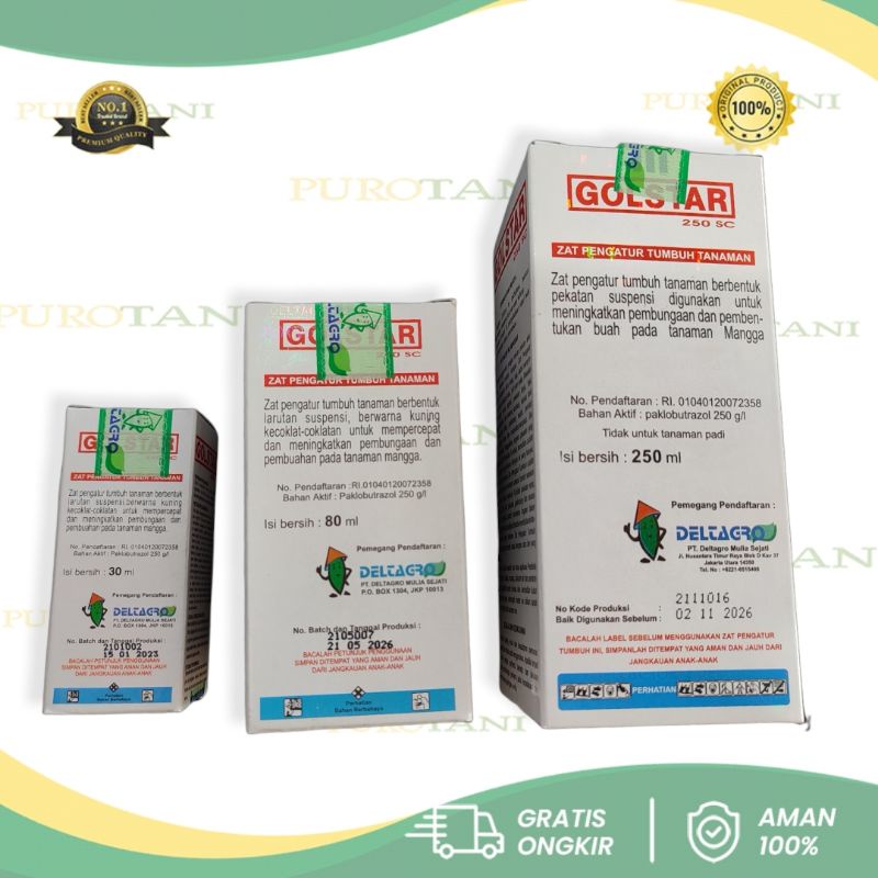 GOLSTAR 250 SC Pupuk ZPT Bunga Buah Mangga Durian Kelengkeng