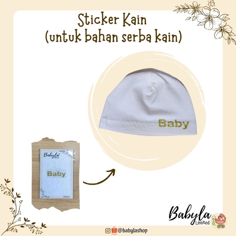 

Sticker kain / baju nama custom