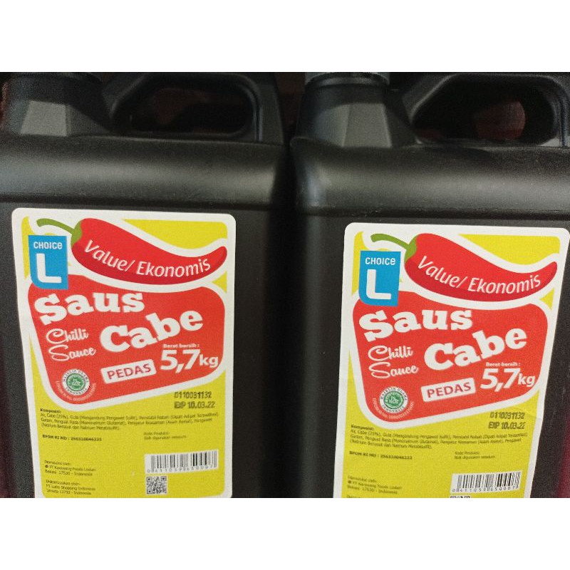 

CHOICE L SAUS CABE/VALUE CHILI SAUCE 5,7kg