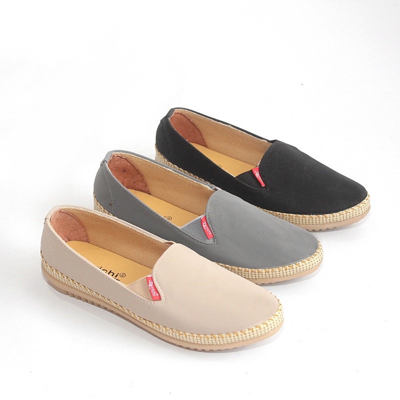 SEPATU WANITA FLATSHOES RAJUT POLOS FLAT TEPLEK CASUAL SPATU CEWEK FLAT SHOES SLIPON PEREMPUAN IBU SLIP ON CEWE M07-1