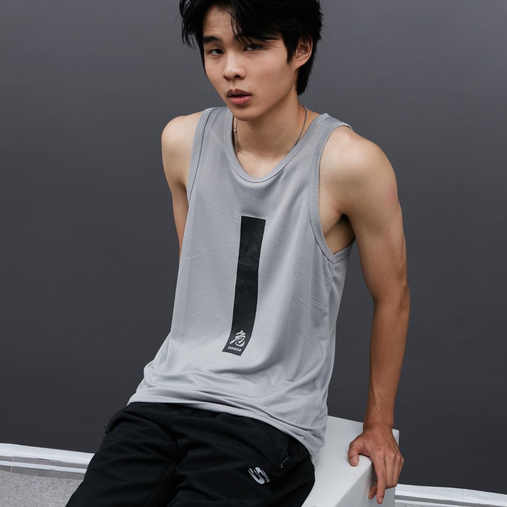 DONSON Sportswear Sleeveless Tank Top DONSON Sportswear Katakana Vertical Grey