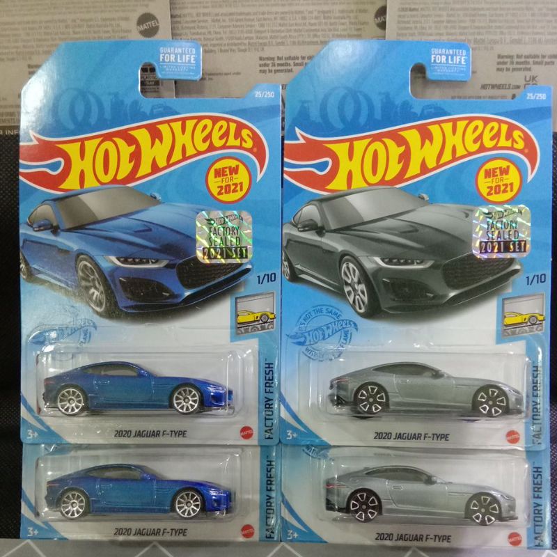 Hotwheels 2020 Jaguar F Type Factory Fresh Edition Blue Silver Black Euro Car Factory Sealed US Card