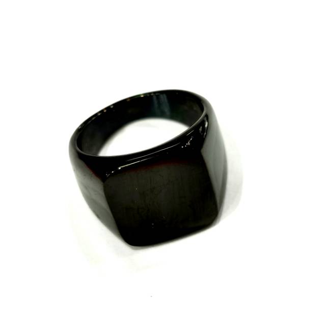 [Paling Laku] Cincin titanium hitam besar kasual