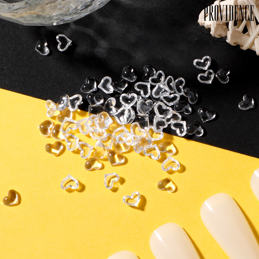 Providence 100pcs / Set Ornamen 3d Bahan Resin Translucent Untuk Dekorasi Nail Art Charms