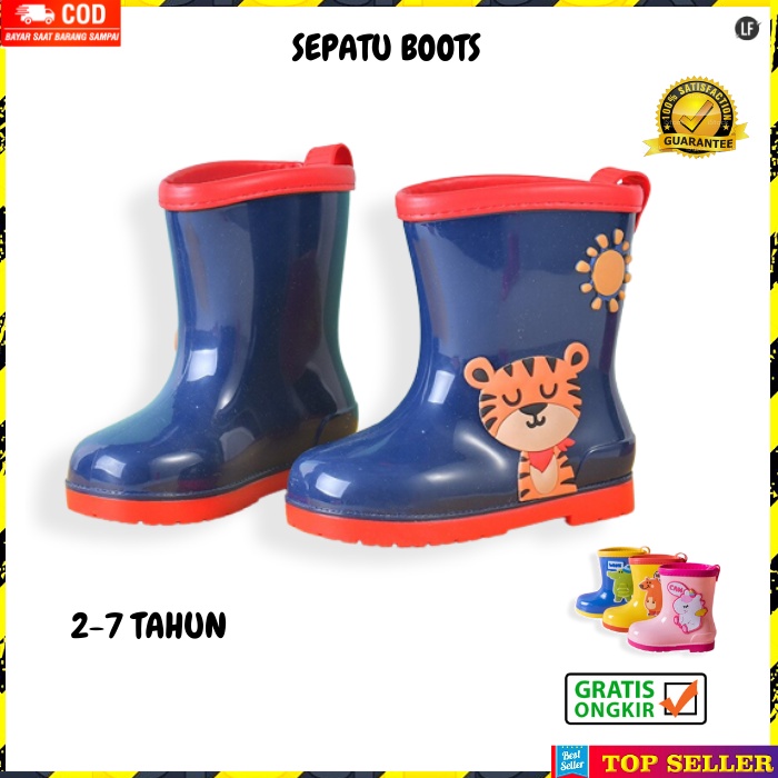 SEPATU BOOTS ANAK PEREMPUAN SAFETY SHOES BOOT ANTI AIR HUJAN KIDS LAKI LAKI BAHAN KARET IMPORT A29