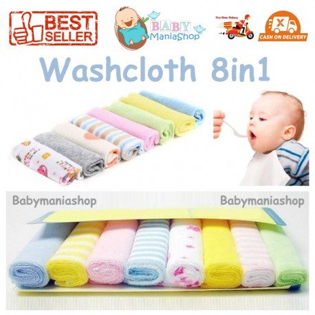 Washcloth Gerber 8in1 Carte Love 6in1 Sapu Tangan Bayi Handuk Kecil Slabber Baby Bib Washlap Waslap Wash Cloth