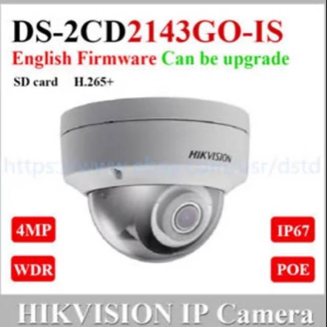 CAMERA IP INDOOR HIKVISION DS 2CD2143G0 IS 4MP ORIGINAL 4 MEGAPIXEL H265 KAMERA CCTV IP WITH AUDIO