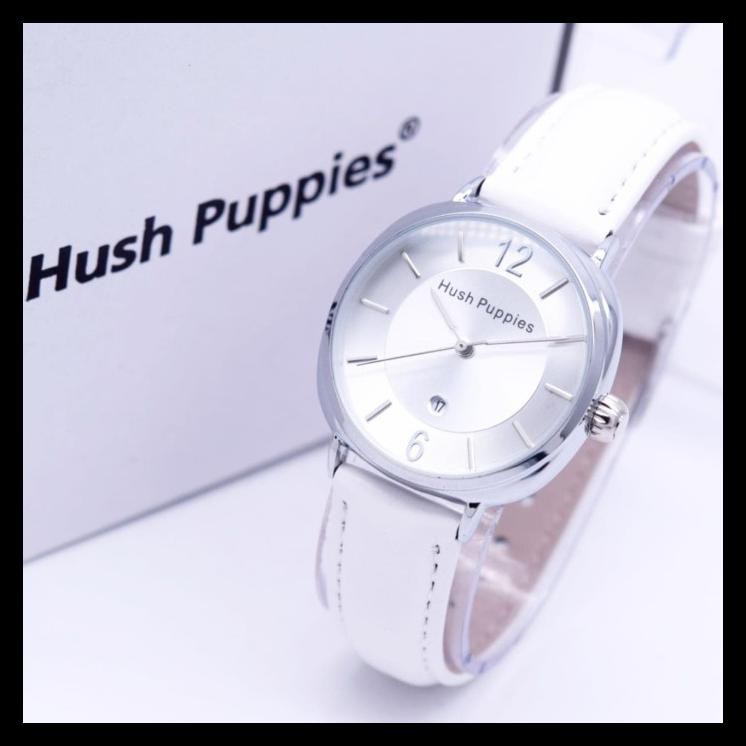 [Bisa Cod] Jam Tangan Wanita Hush Puppies Elegance Body Silver - Putih Original Kode 1466