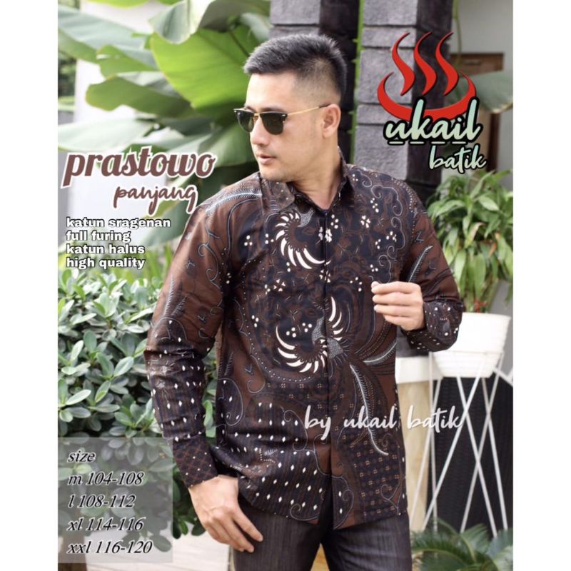 Wibowo Kemeja Batik Pria Lengan Panjang Lapis Furing Bahan Katun Halus Premium