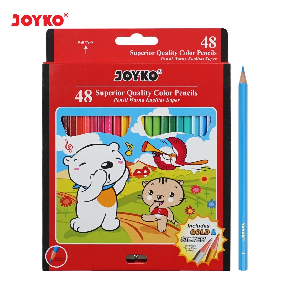 

Joyko Pensil 48 Warna Superior Quality Color Pencils PB CP-48PB