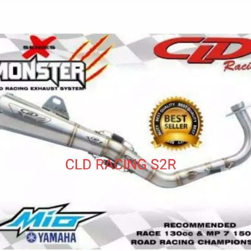 KNALPOT CLD RACING MIO/NOUVO MONSTER X SERIES ORIGINAL