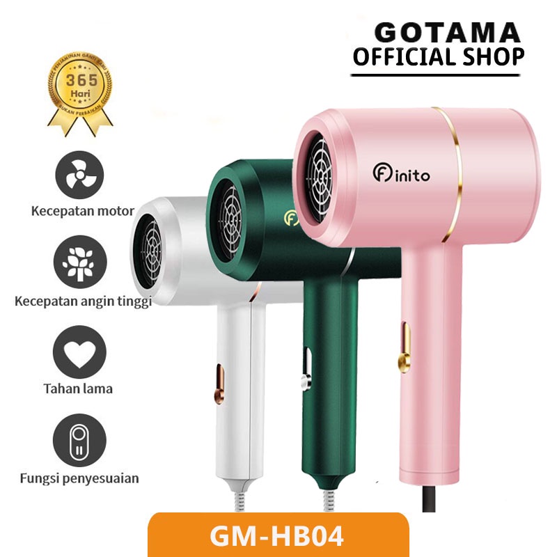 Gotama Hairdryer Pengering Rambut Dengan 3 Tingkat Angin Hair Dryer  Praktis Design Modern GM-HB04-2200