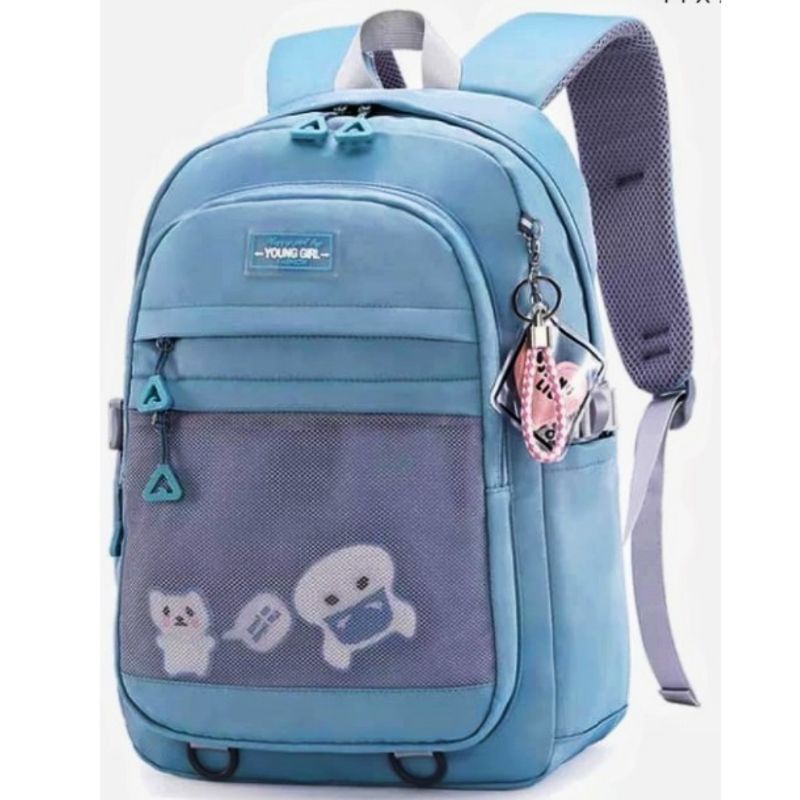 Qisswa_Tas Ransel Anak Perempuan Young Girl Tas Sekolah Anak SD SMP SMA SMK MADRASAH Backpack Anak Cewek Murah Fashion Korea Remaja Wanita Untuk Kado Pacar