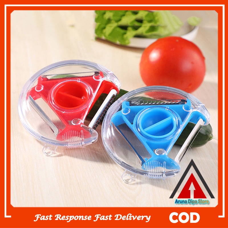 Alat Pengupas Buah Sayur 3 In 1 / Alat Kupas / Peeler Parutan Pengupas Buah / Serutan  Buah / Peralatan Dapur / TM-19