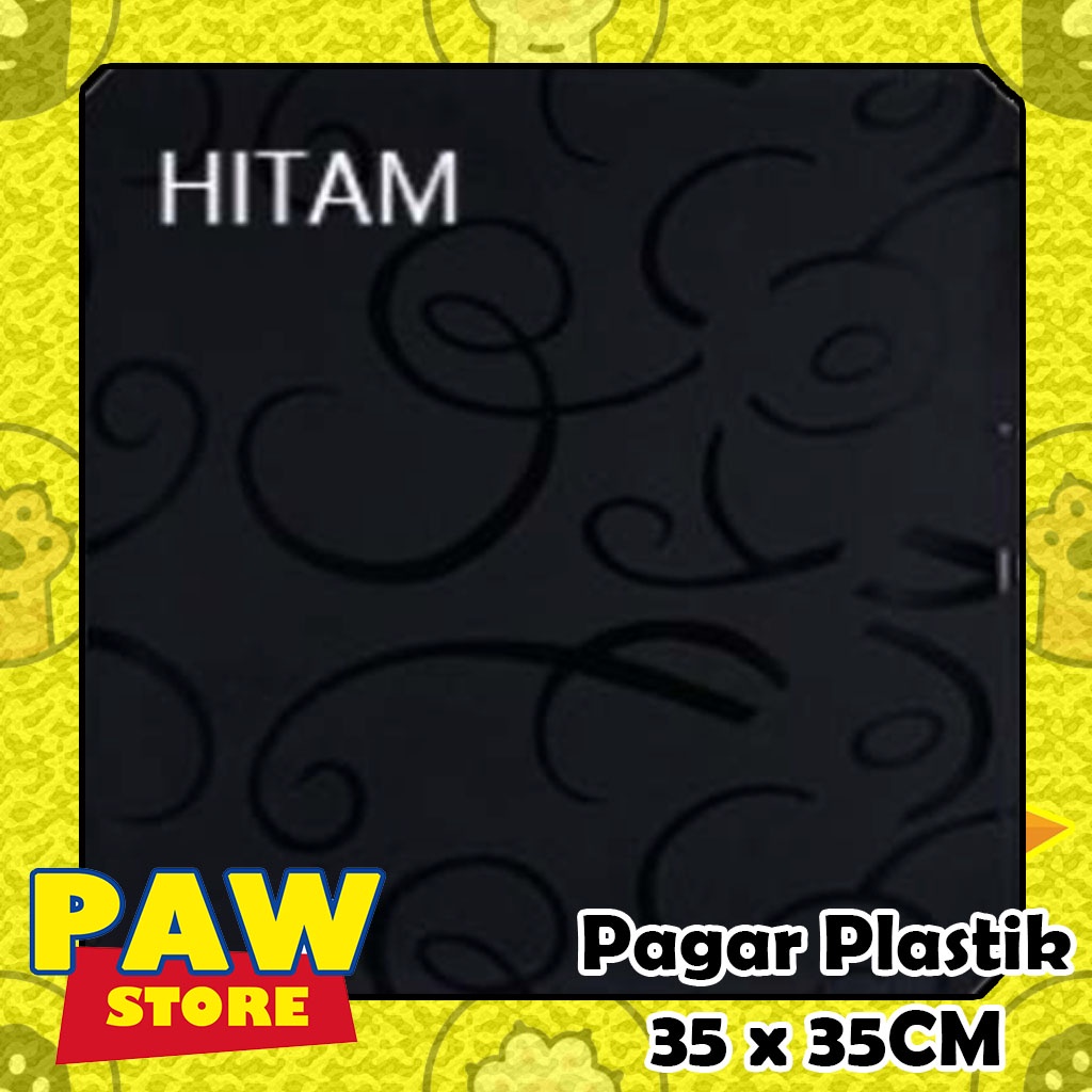 Kandang Pagar / Pagar besi DIY - untuk Hewan Anabul - Anjing kucing kelinci kura marmut hamster-Pagar Hitam PLastik