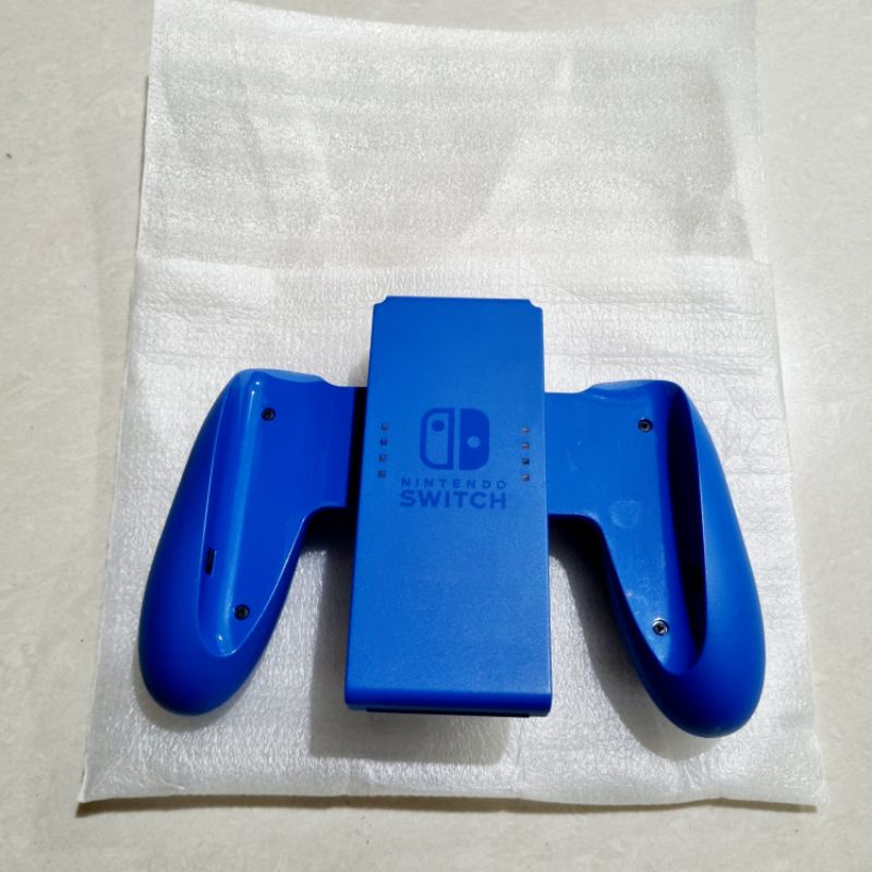 Joycon Joy Con Grip Nintendo Switch Mario Blue Biru Original Bawaan