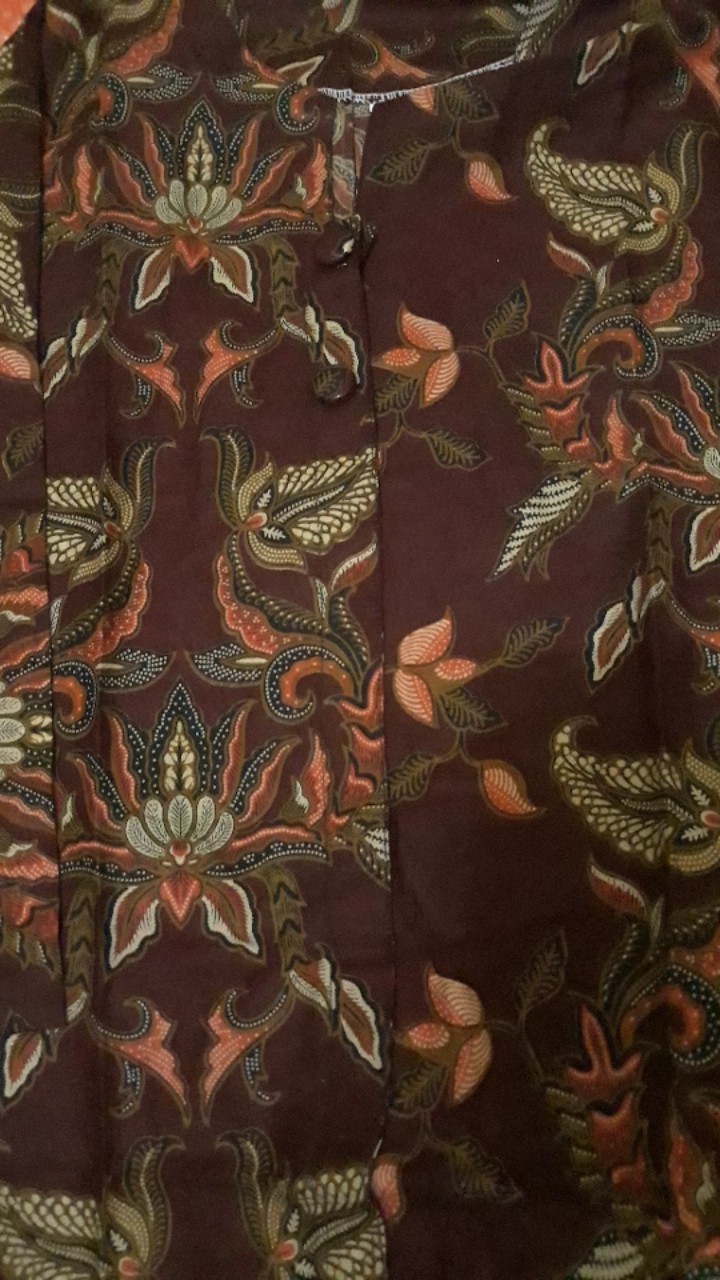 [cod] Tey-17 Batik Wanita Asj Sa Hrb026 Kenongo Kemeja Tosca Pendek