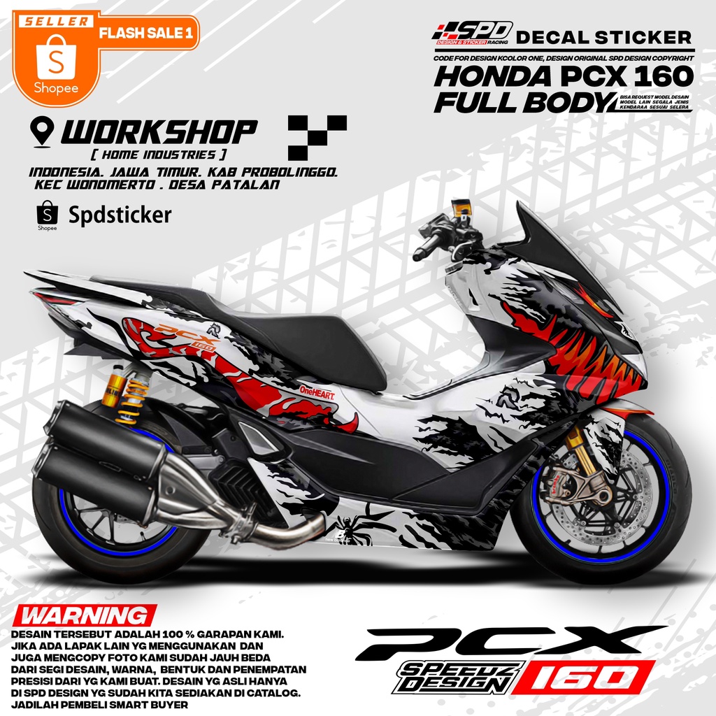 stiker decal pcx 160 venom full body
