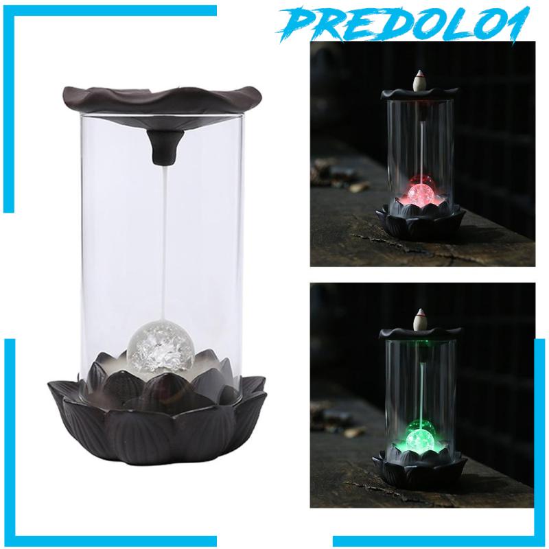 [PREDOLO1] Backflow Incense Burner Statue LED Lamp for Decorative Office Teahouse