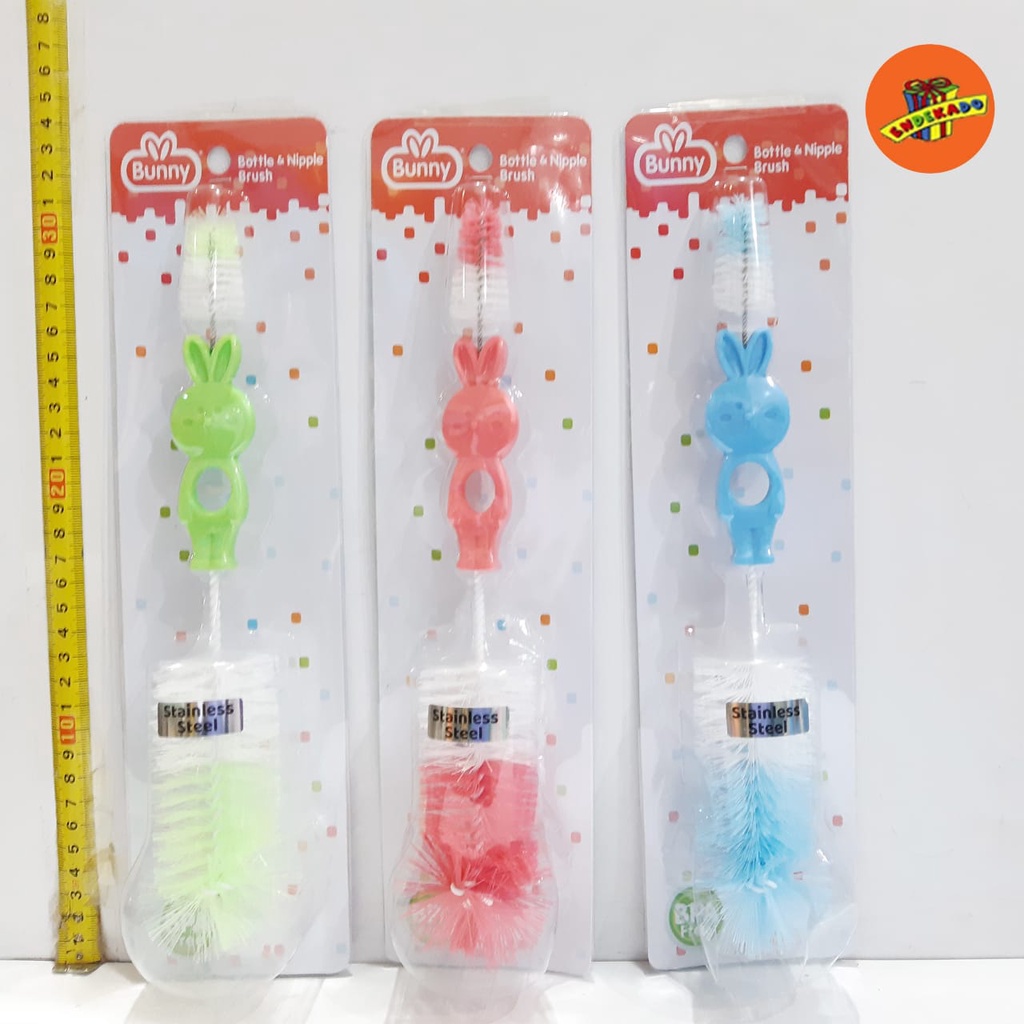 BUNNY BOTTLE &amp; NIPPLE BRUSH- Sikat Botol dan Dot Bayi