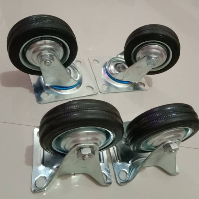 Roda Trolley 3&quot; 1 set isi 4