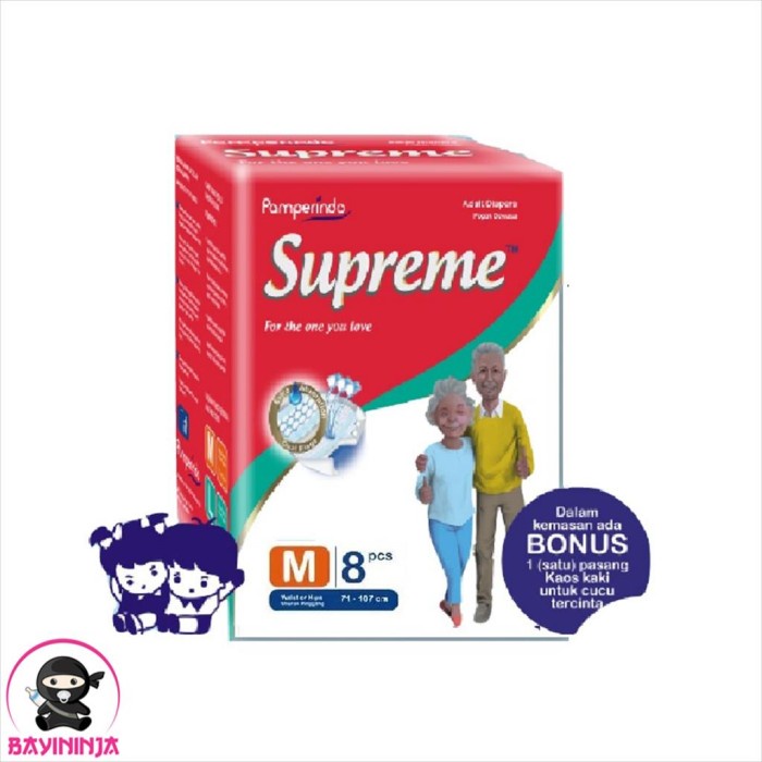 

SUPREME Adult Diapers Popok Perekat Dewasa M8 M 8 T-Ninjabayi 01