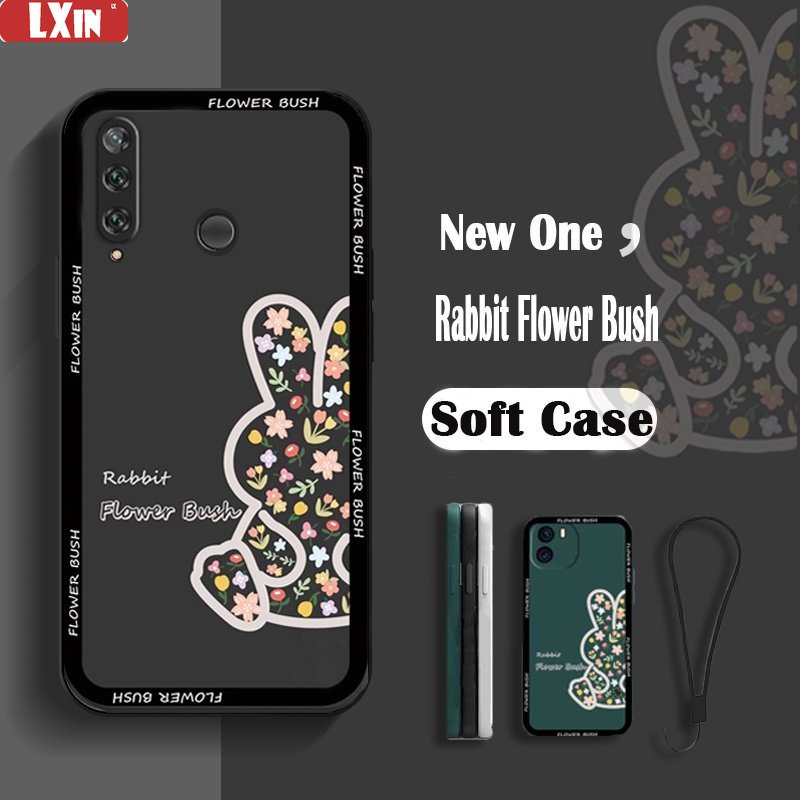 Soft Case Silikon Motif Kelinci Dengan Lanyard Untuk Huawei Y6P Y7A Y6 Pro Y7 Pro 2019 Y9S P30 Lite Nova 7i Nova 5T Nova 3i