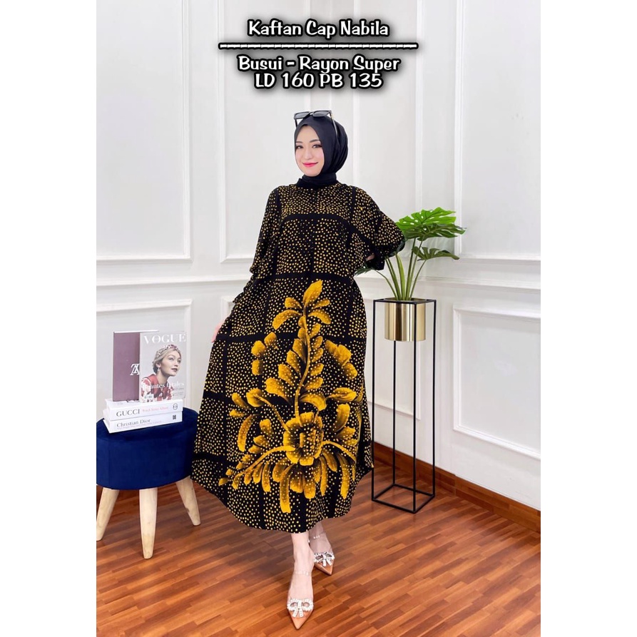 TATIA KAFTAN KEKINIAN RAYON PREMIUM JUMBO XXXXL BUSUI RESLETING DEPAN BATIK CAP PEKALONGAN