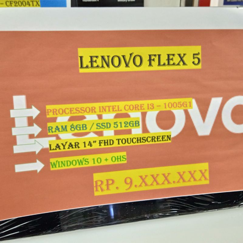 LENOVO FLEX 5 I3 1005G1 8GB SSD 512GB
