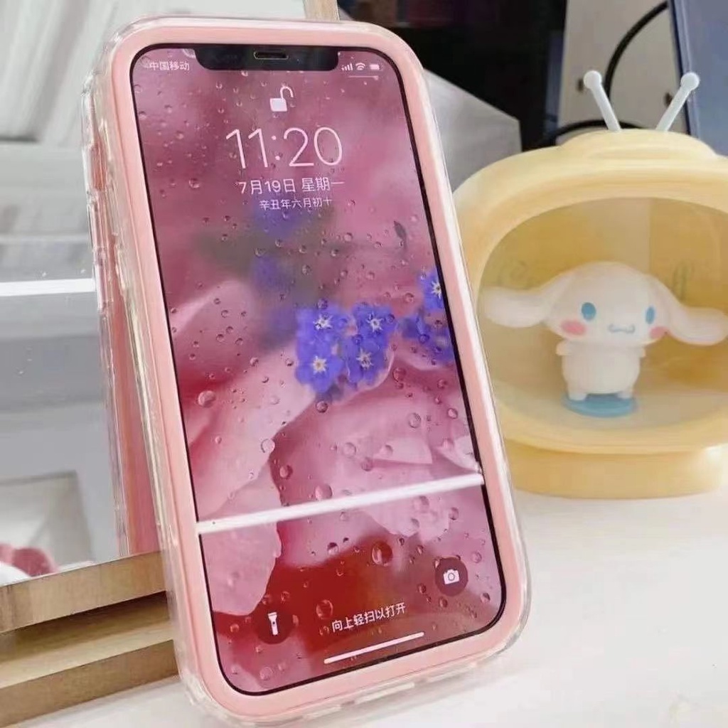 Case Bumper Silikon Transparan 2 In 1 Warna Permen Untuk IPhone 13 11 12 Pro Max XR X XS Max 6 6s 7 8 Plus 13Mini 12Mini