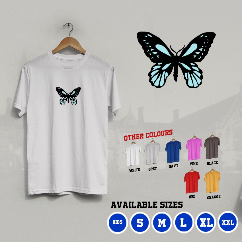 KI/807 Kaos Butterfly Kupu Kupu Teen Aesthetic Cute Premium T-Shirt