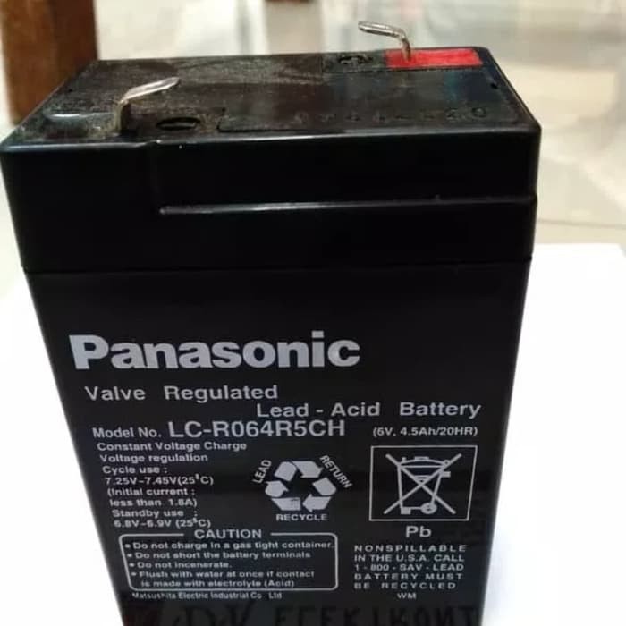 New baterai panasonic kw 6 volt 4.5ah buat timbangan digital emergency