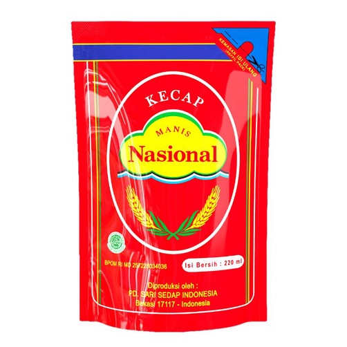 

kecap nasional refill 220ml ( ukuran sedang )