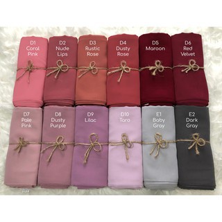 SC✌ HJ182 jilbab Heavy Chiffon Pashmina Arabian Pashmina Premium Quality Chiffon Hijab Import cod