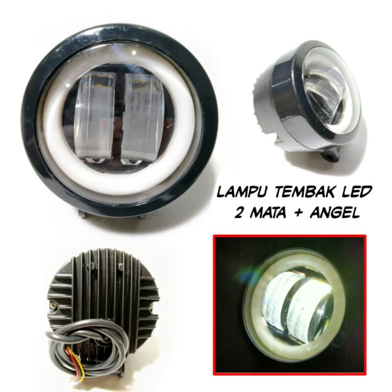 LAMPU TEMBAK LED 2 MATA+ANGEL