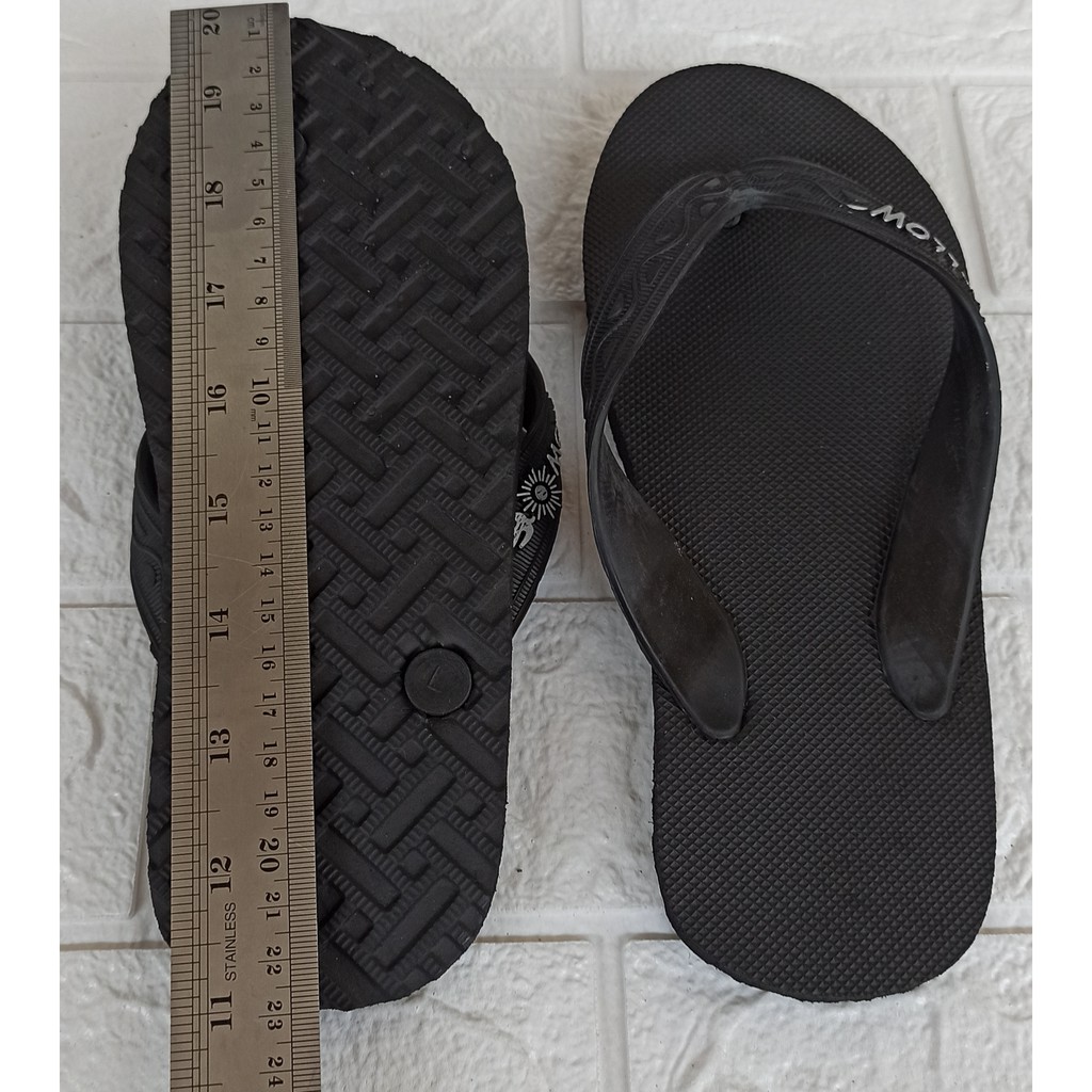 Sun Swallow Full Black 9 - 11  12 Sandal Jepit Sunswallow Hitam Ukuran Kecil Besar Jumbo Fullblack-FullBlack 9