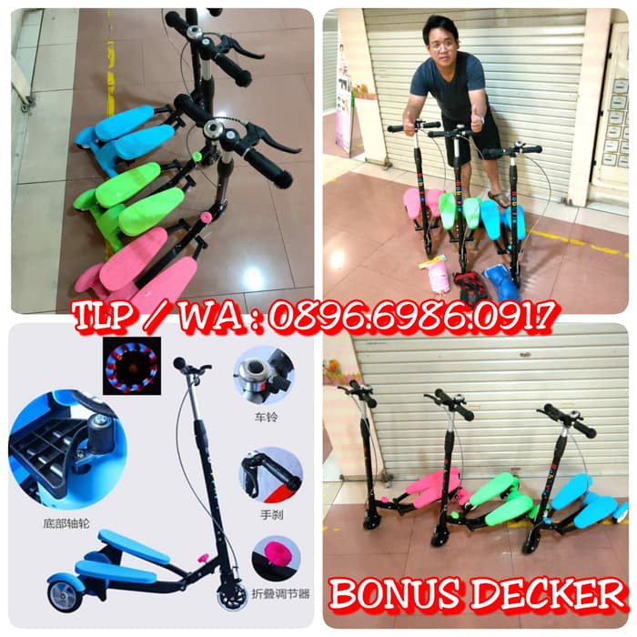 TERLARIS SKUTER ANAK / SKUTER INJAK DUAL PEDAL RODA 3 / SCOOTER PEDAL GROSIR