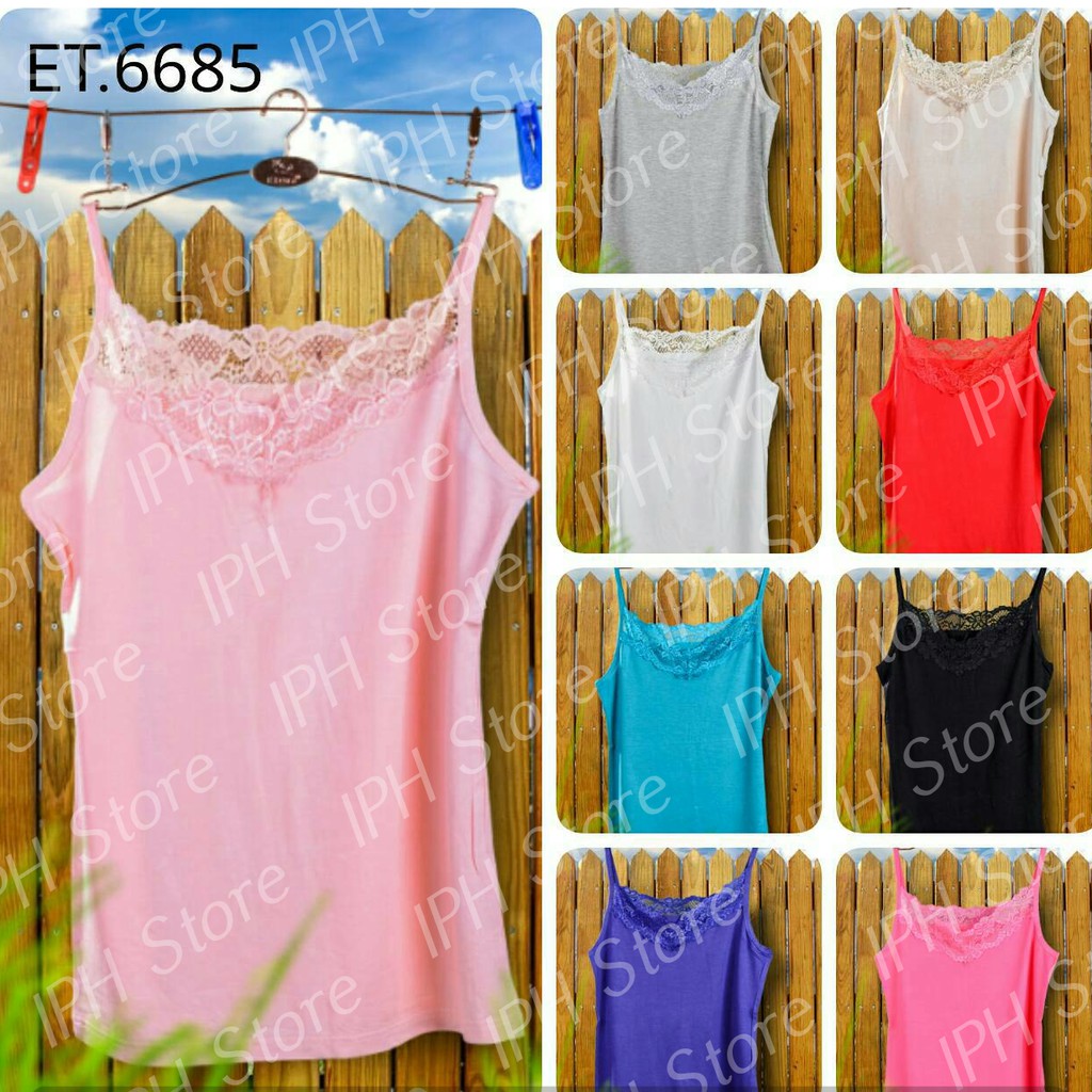 Singlet / Tank Top / Camisole Wanita Elena 6685 (Panjang 37cm, Lingkar 70cm)