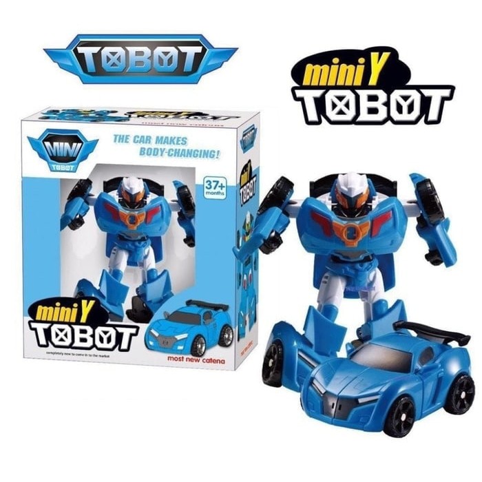 New  Mainan Tobot Mini Y Transform Robocar Biru Promo