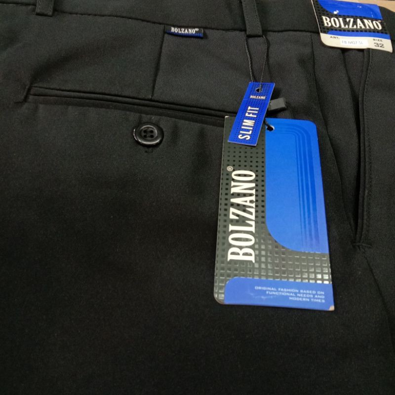celana hitam celana kerja celana kantor celana katun merk bolzano formal model slimfit