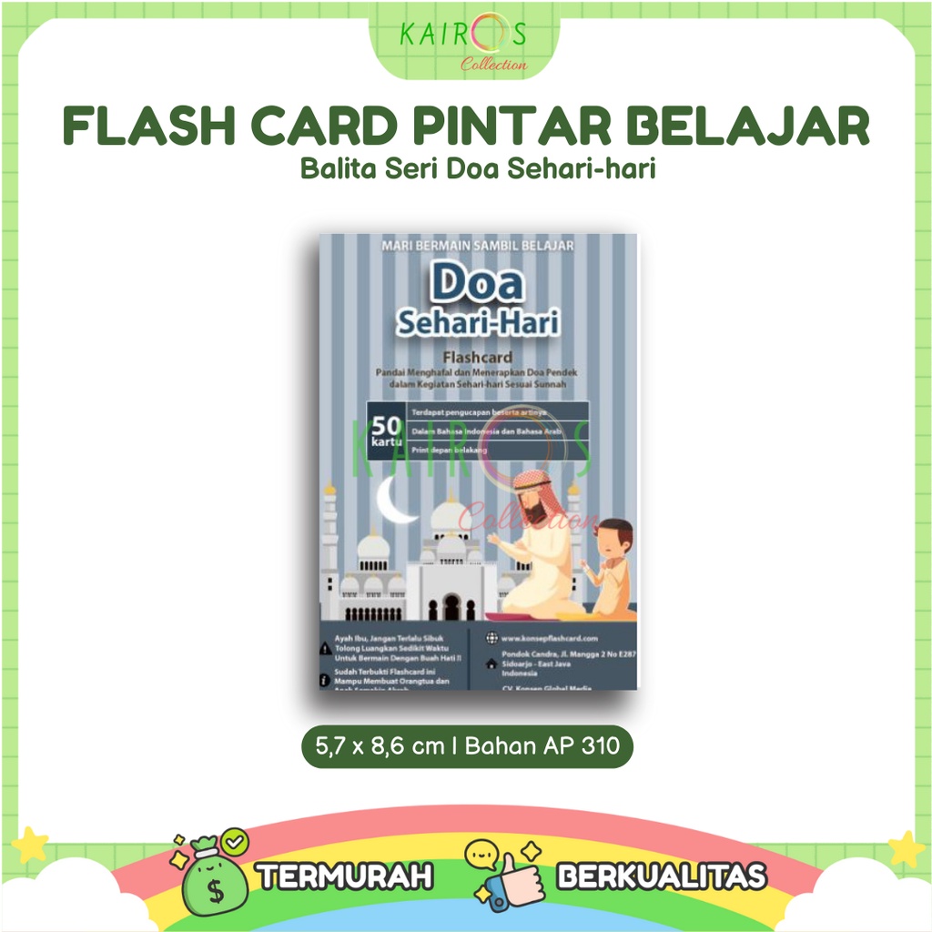 Flashcard Kartu Pintar Belajar Balita Seri Doa Sehari-hari