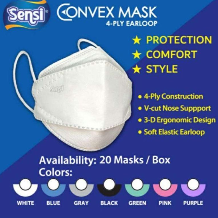 Sensi Convex Mask Earloop / Masker Medis (isi 20)