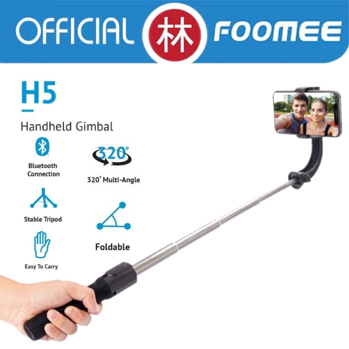 Foomee H5 Handheld Gimbal Stabilizer Smartphone MultiFungsi