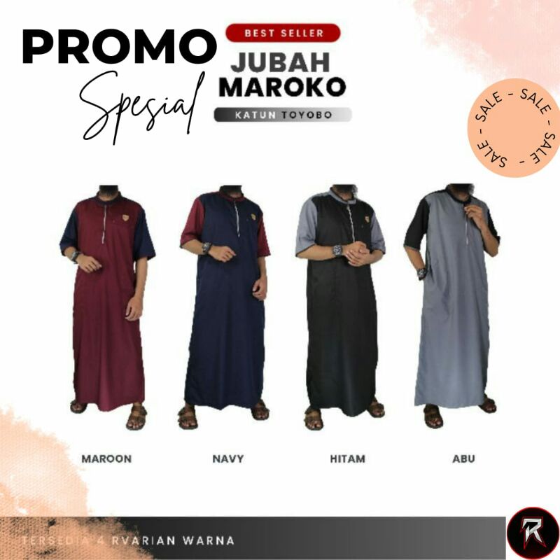 JUBAH PRIA DEWASA MAROKO KATUN TOYOBO ORIGINAL BERKUALITAS