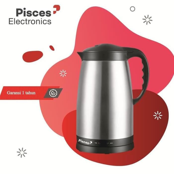 Kettle Listrik Pisces PK 182 1,8 Liter Stainless