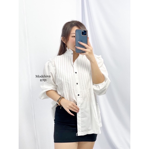 MDLV 6701 SAVIOUR BABYDOLL SHIRT BLOUSE KOREA BLOUSE KATUN BAJU BIG SIZE BLOISE IMPOR FASHION IMPORT