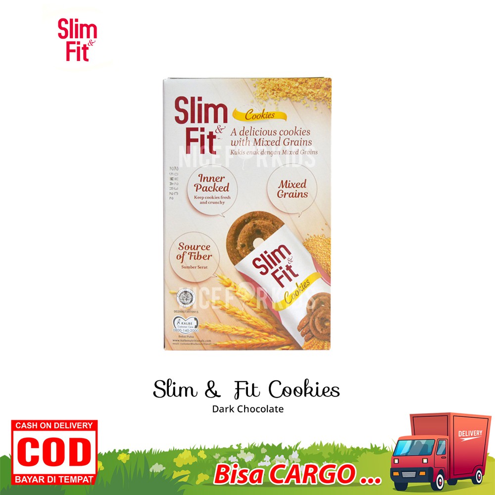 Slim &amp; Fit Cemilan Diet Sehat / Snack Slim Fit Cookies Kue Camilan Diet Rendah Kalori SlimFit